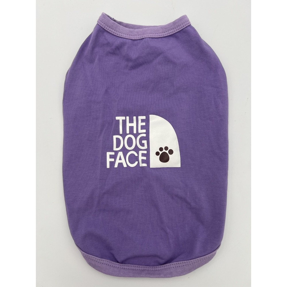 The Dog Face – Purple Tank Top for Dogs Size S Parody /Streetwear Cotton Blend